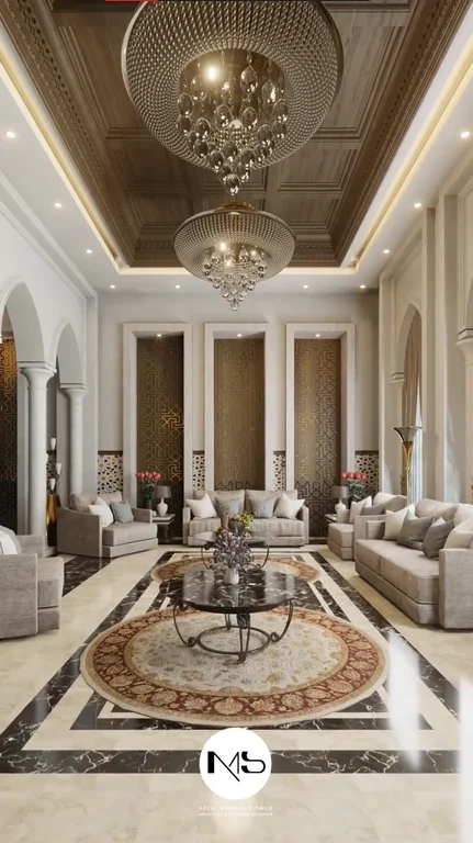 Luxury Living Room — 3D Interior Render Reel