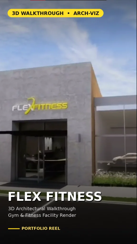 Flex Fitness — 3D Architectural Walkthrough